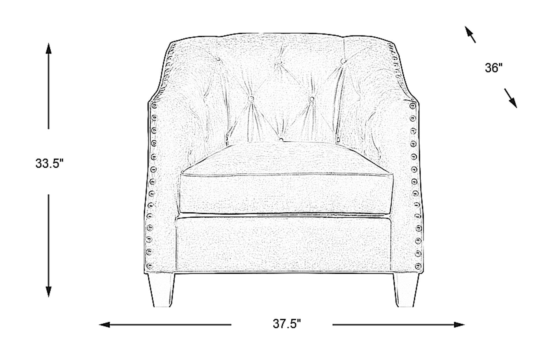Dimension Image. Please refer to the Dimension Tab on this page for dimension details.