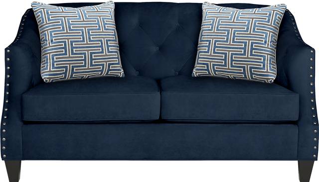 Monaco Court Navy Loveseat - Thumbnail - Image 1