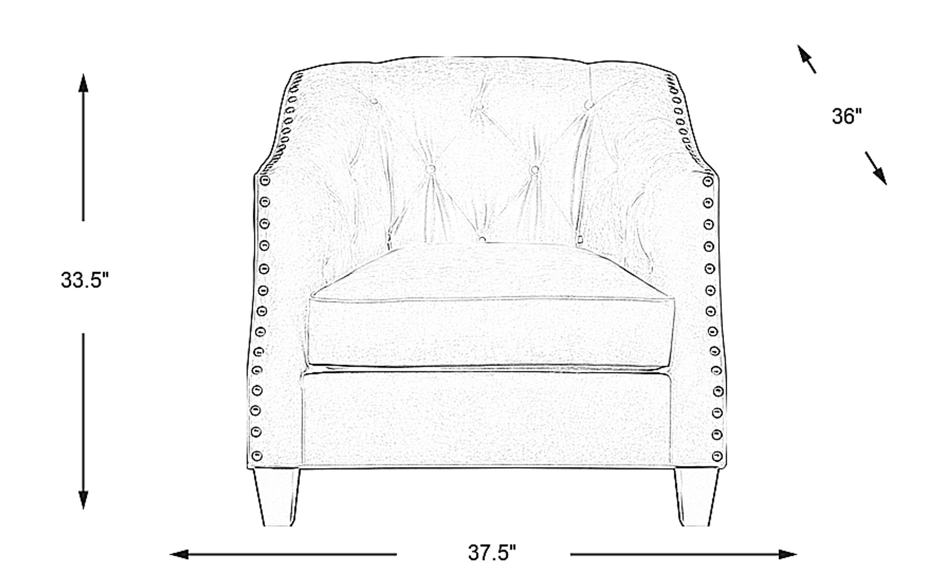 Dimension Image. Please refer to the Dimension Tab on this page for dimension details.
