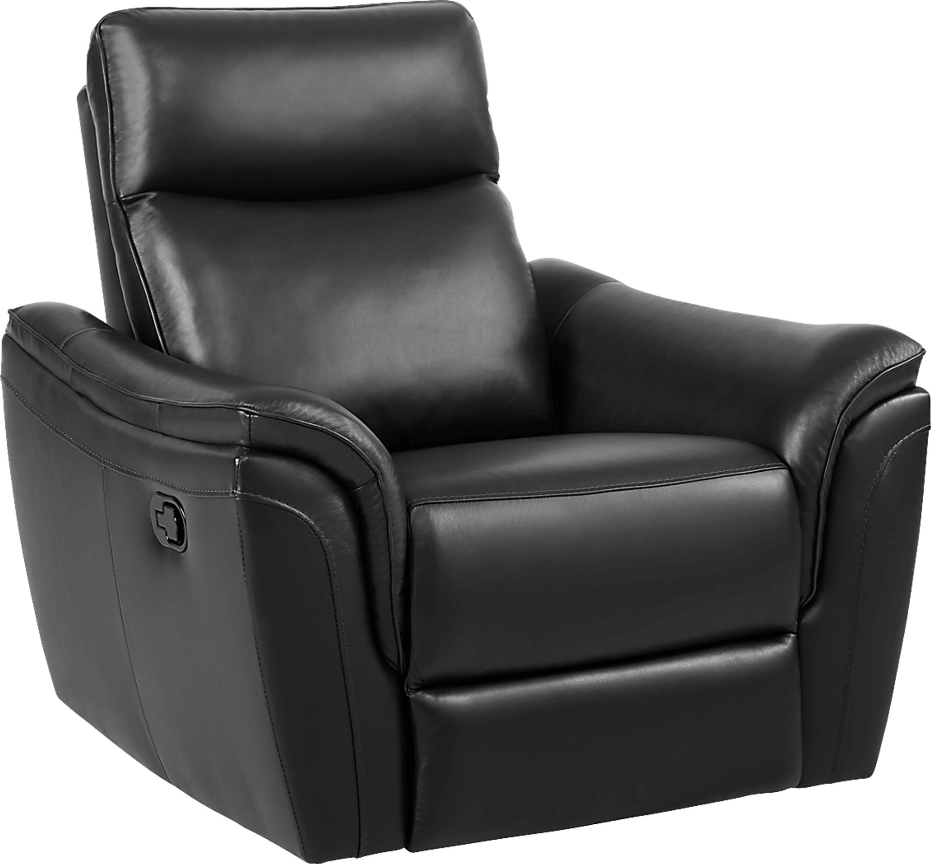 Naples Black Leather Recliner - Image 2