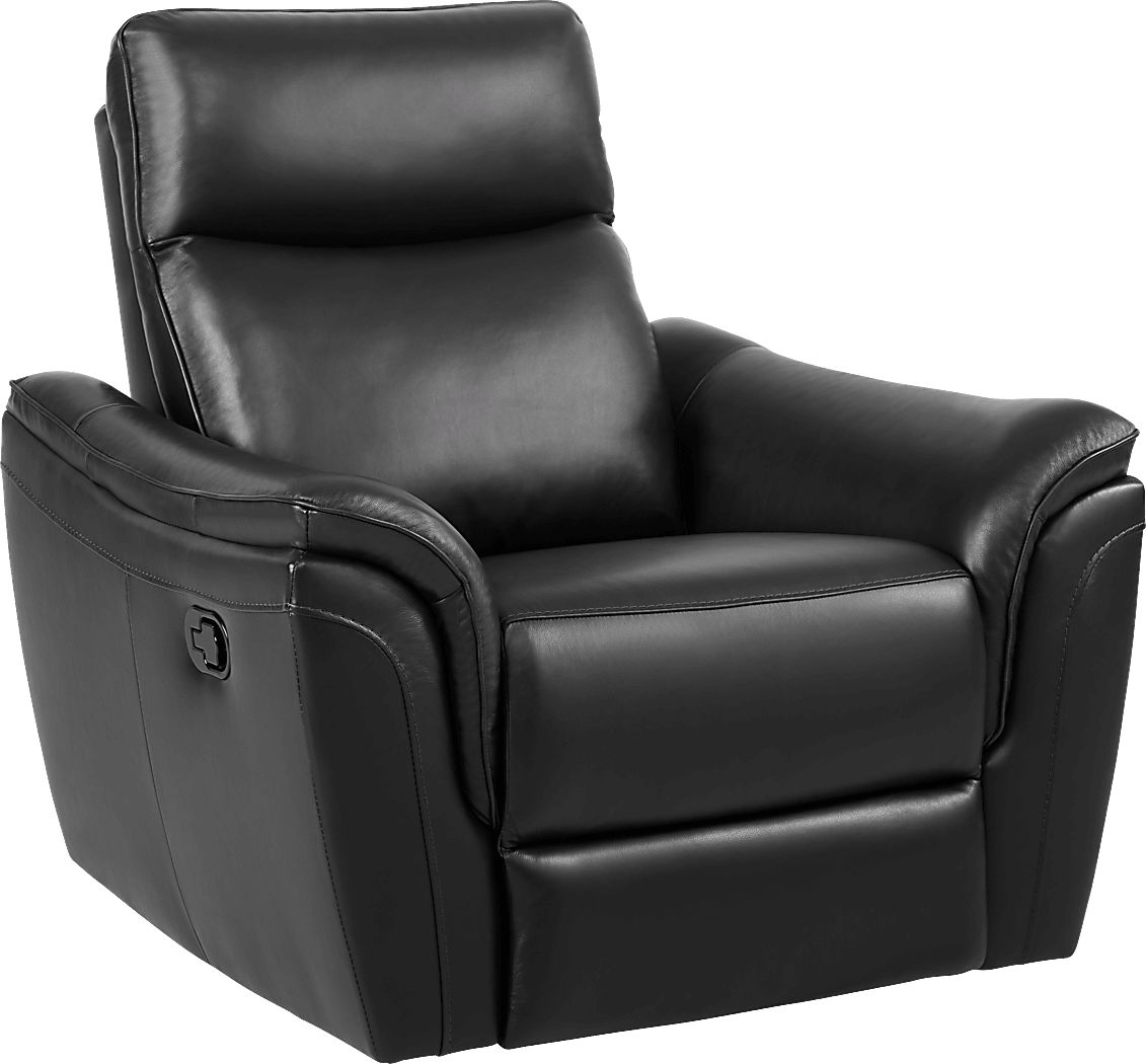 Naples Black Leather Recliner Rooms To Go