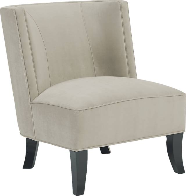 Pacific Palisades Beige Plush Accent Chair - Thumbnail - Image 1