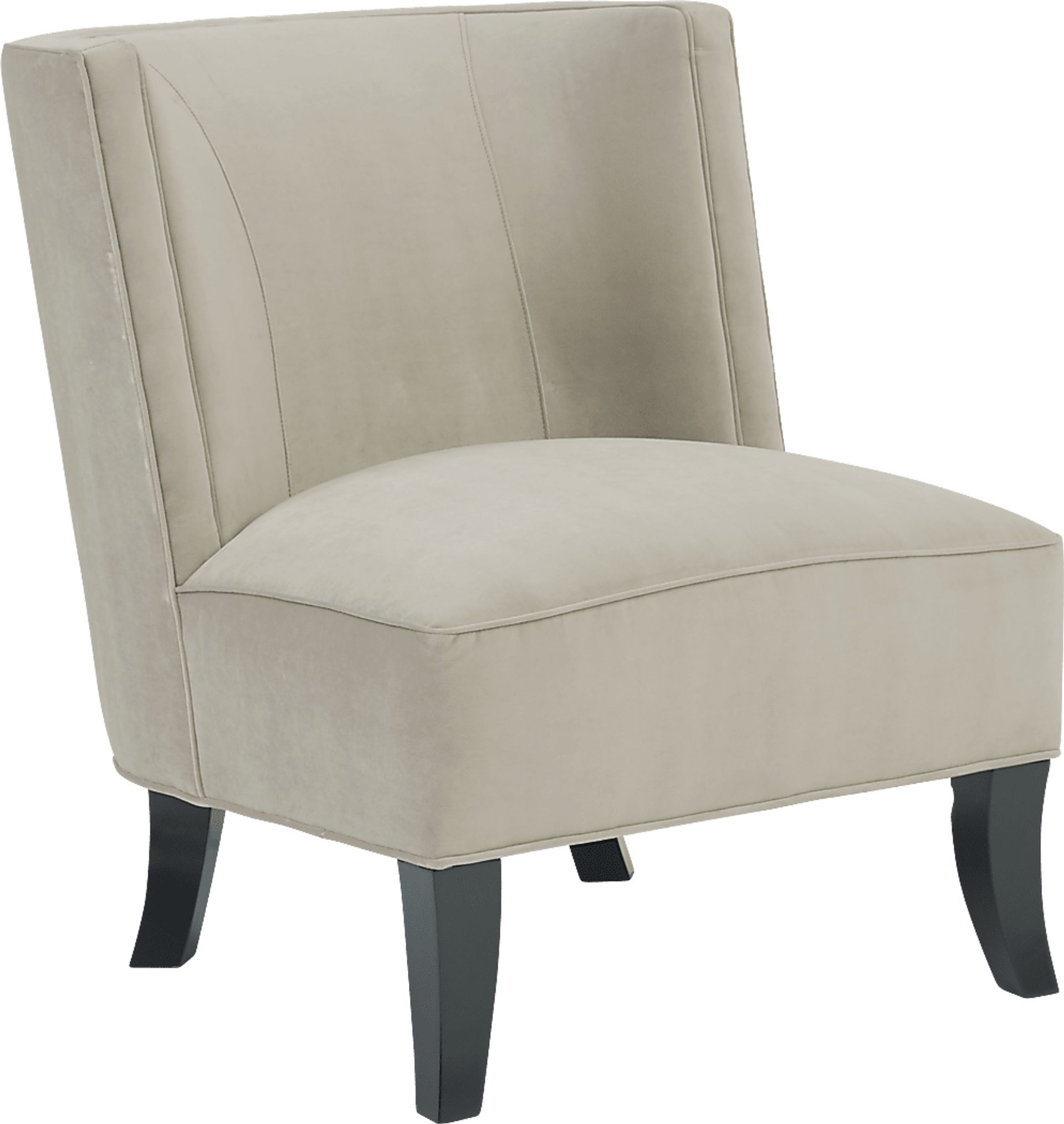 Pacific Palisades Beige Plush Accent Chair - Image 1
