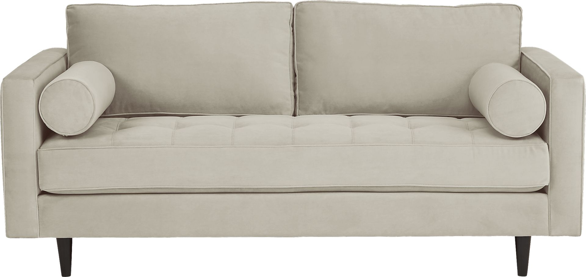 Pacific Palisades Beige Plush Apartment Sofa - Image 1