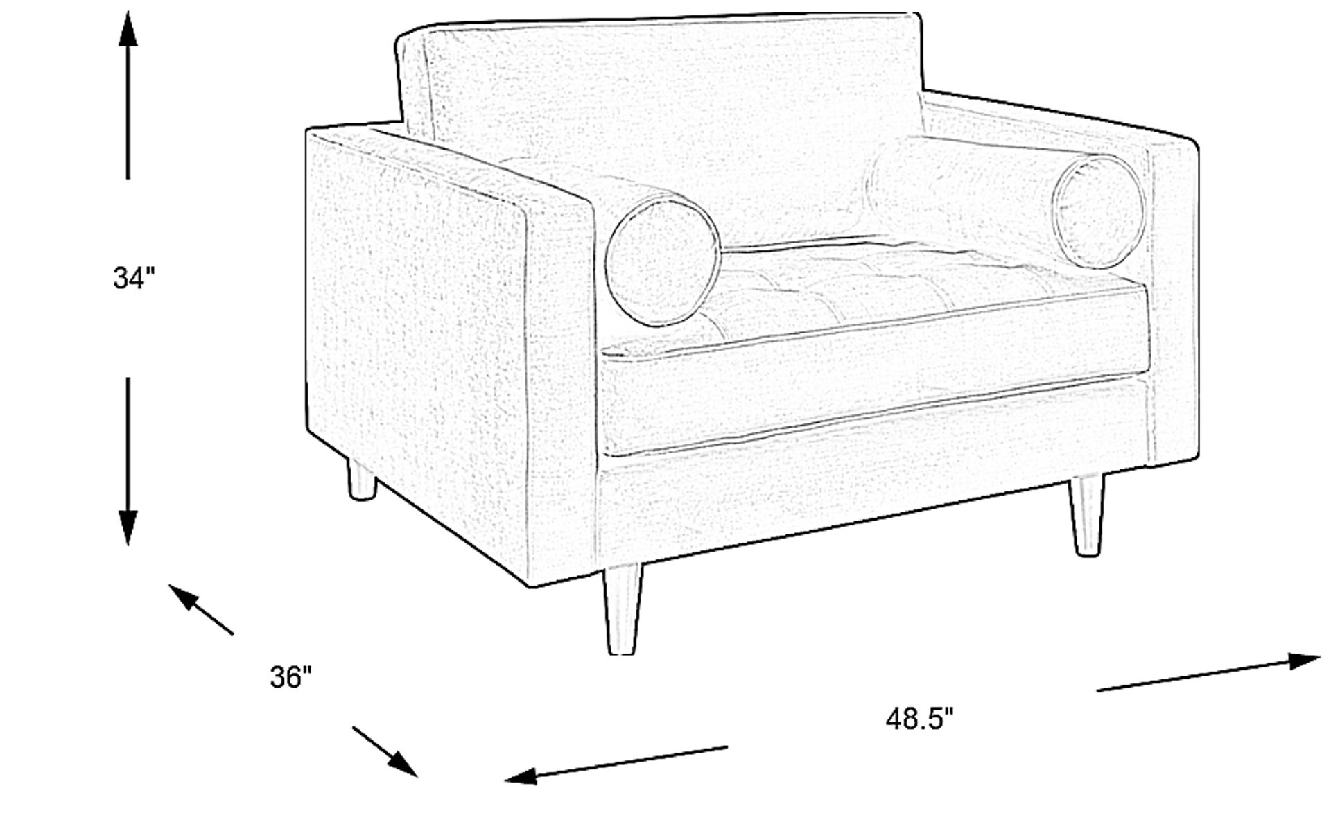 Dimension Image. Please refer to the Dimension Tab on this page for dimension details.