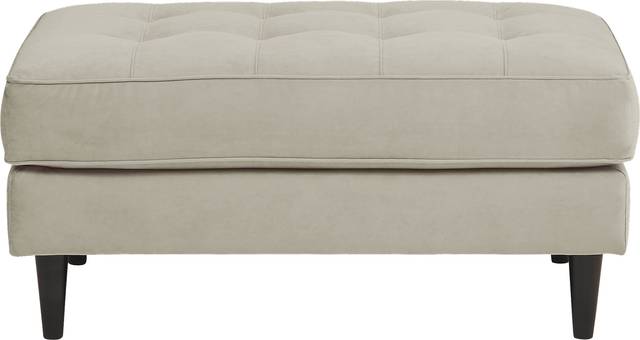 Pacific Palisades Beige Plush Ottoman - Thumbnail - Image 1