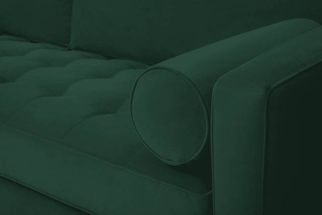 Pacific Palisades Emerald Plush Apartment Sofa - Thumbnail - Image 2