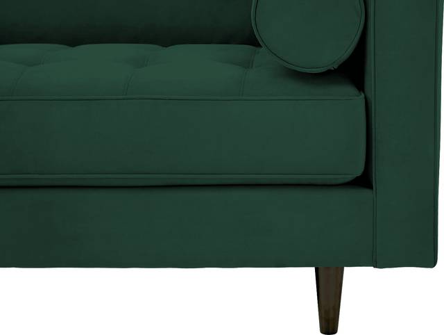 Pacific Palisades Emerald Plush Apartment Sofa - Thumbnail - Image 4