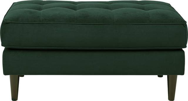 Pacific Palisades Emerald Plush Ottoman - Thumbnail - Image 2