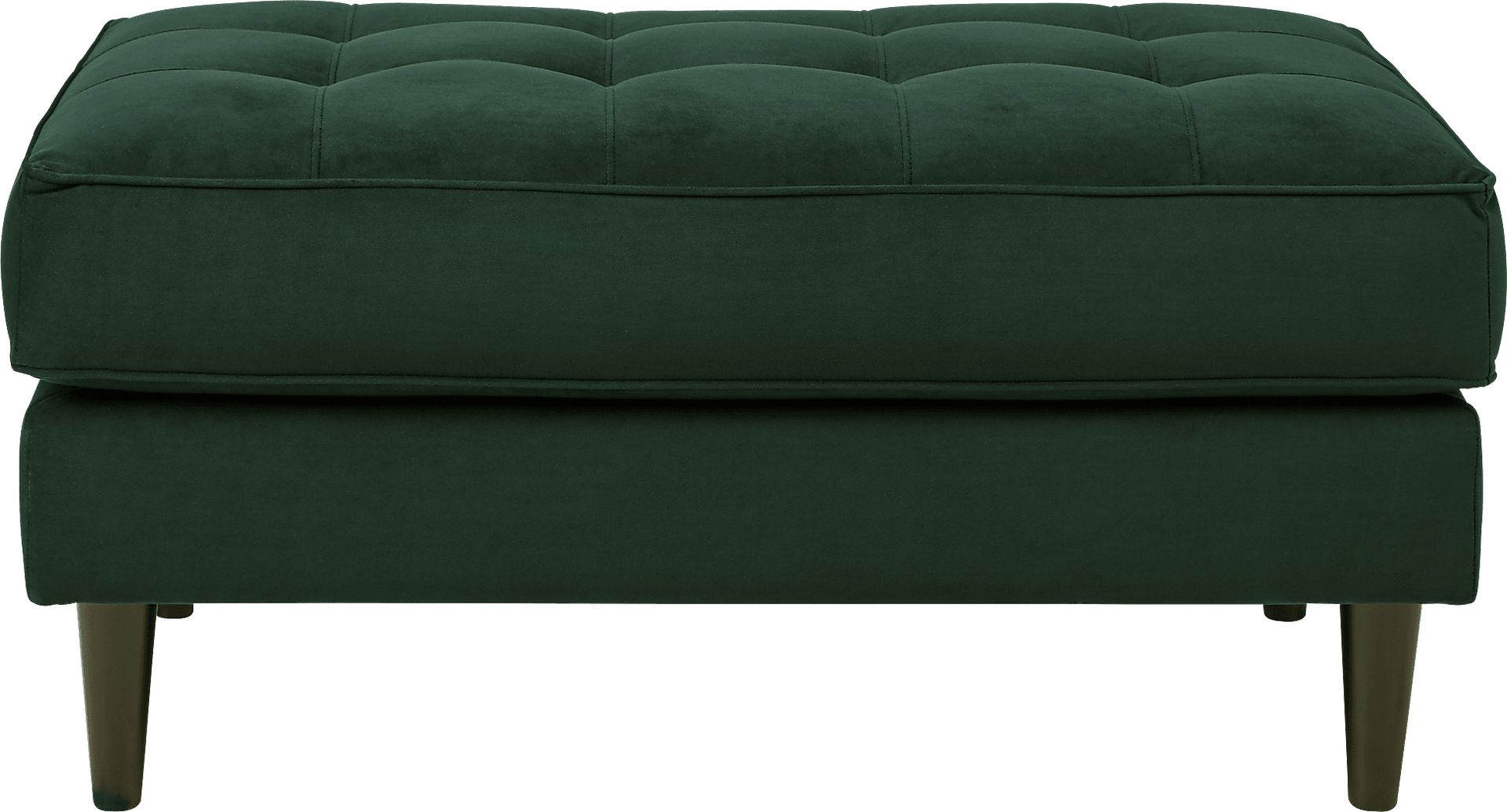 Pacific Palisades Emerald Plush Ottoman - Image 2