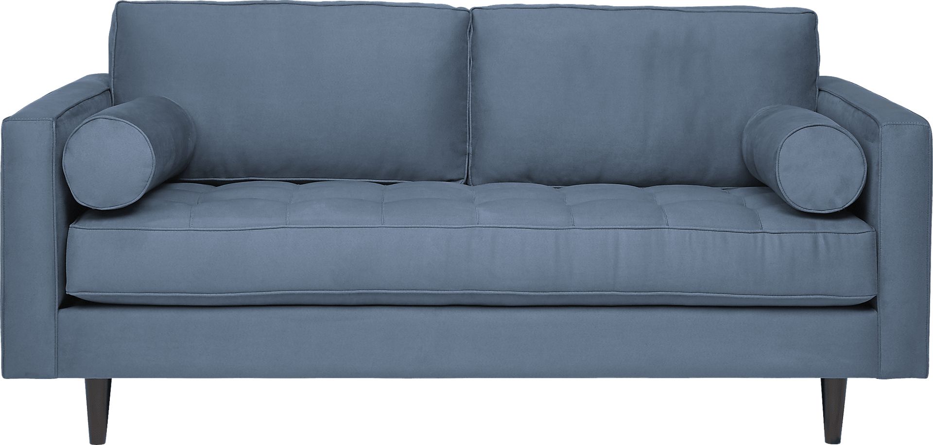 Pacific Palisades Indigo Microfiber Apartment Sofa - Image 1