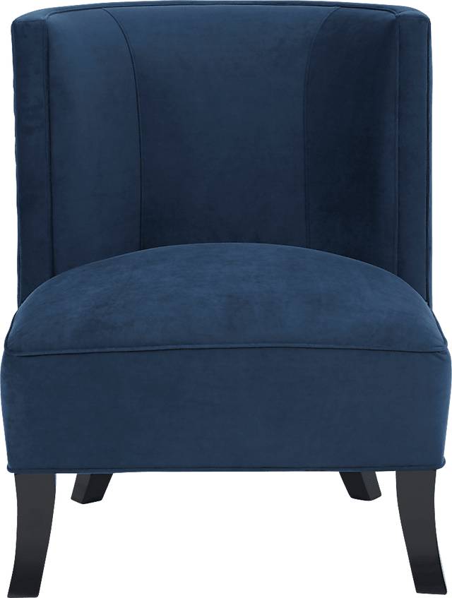 Pacific Palisades Navy Plush Accent Chair - Thumbnail - Image 2