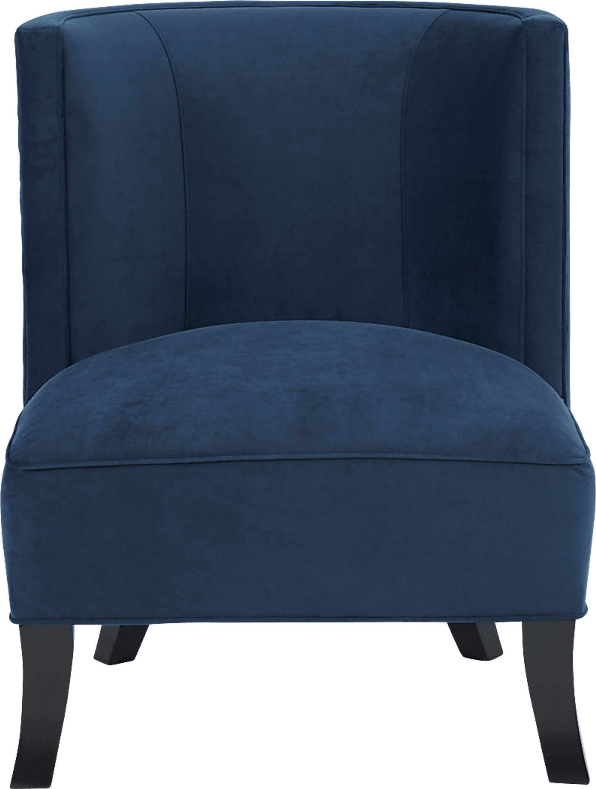 Pacific Palisades Navy Plush Accent Chair - Image 2