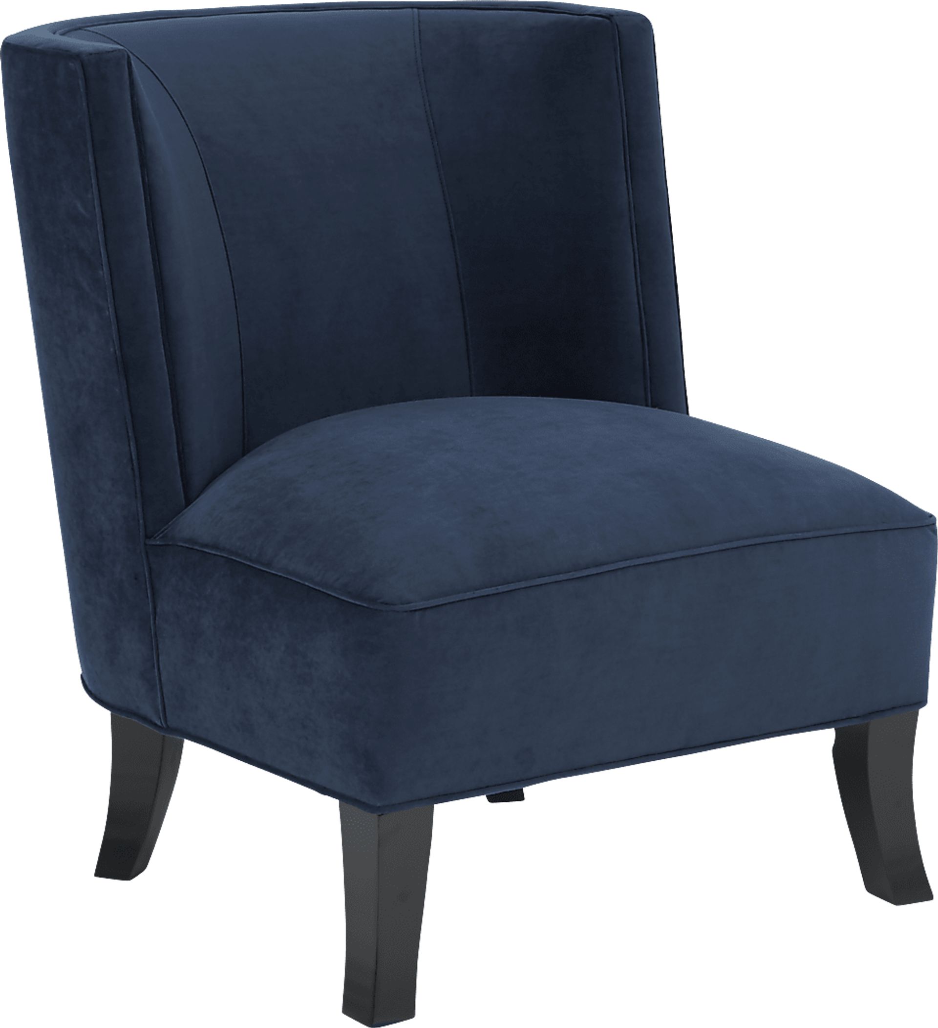 Pacific Palisades Navy Plush Accent Chair - Image 1