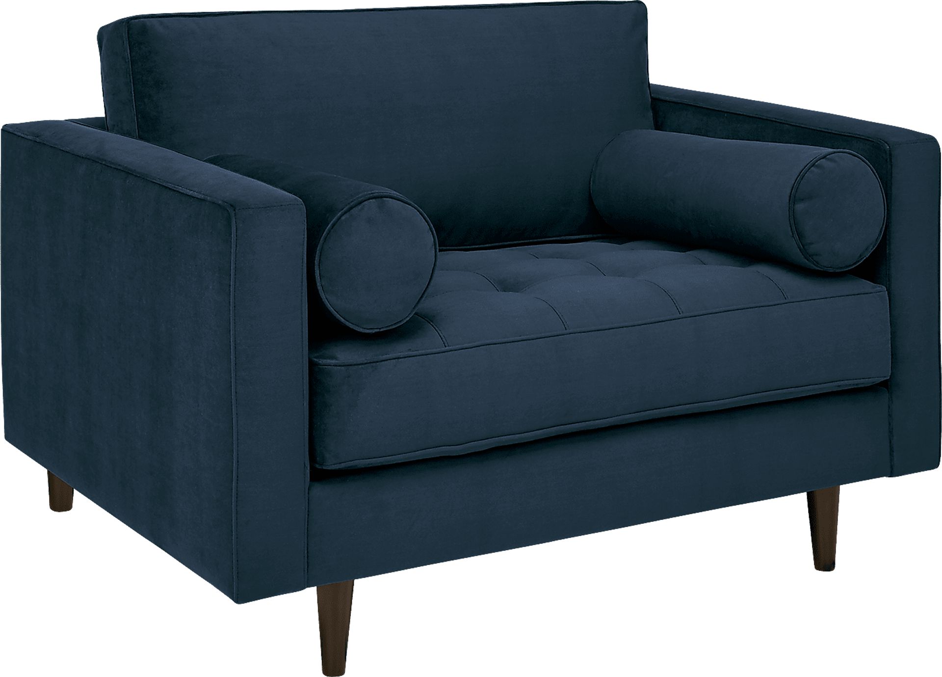 Pacific Palisades Navy Plush Chair - Image 1