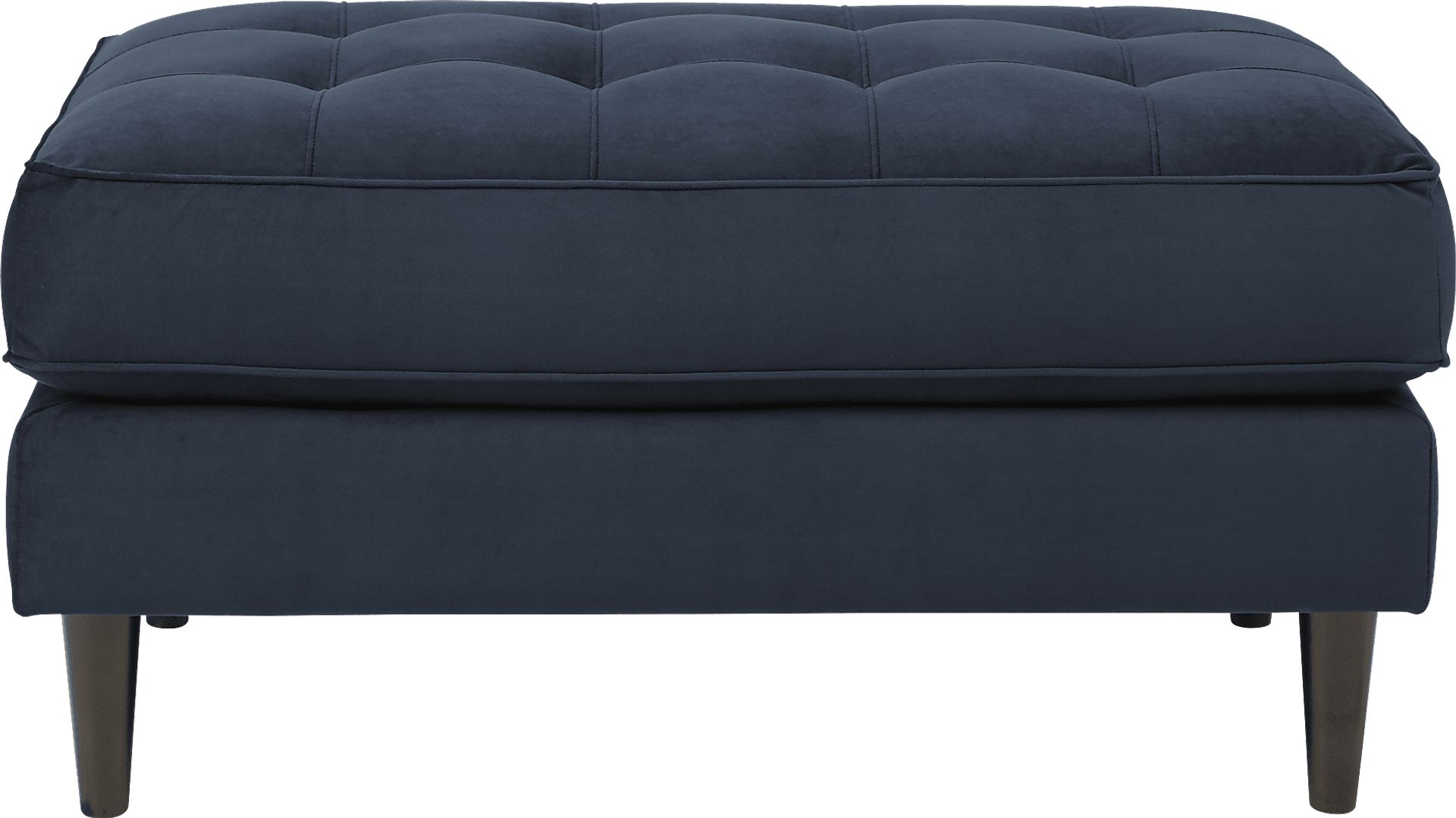 Pacific Palisades Navy Plush Ottoman - Image 2
