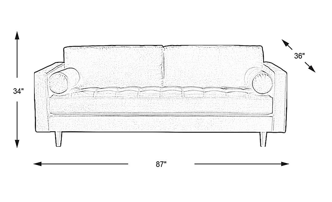 Pacific Palisades Navy Plush Sofa