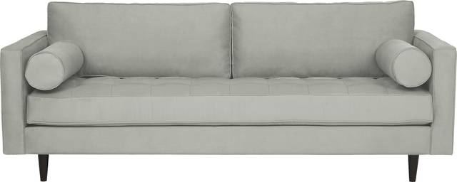 Pacific Palisades Platinum Microfiber Sofa - Thumbnail - Image 1