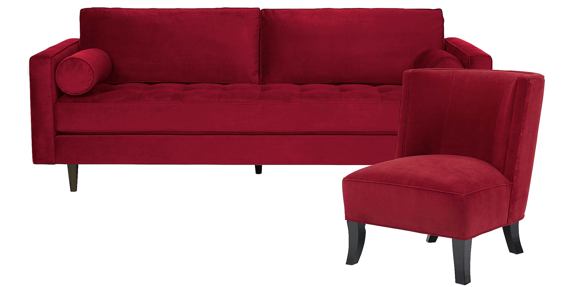 Pacific Palisades Scarlet Plush 2 Pc Living Room - Image 1