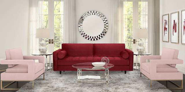 Pacific Palisades Scarlet Plush 4 Pc Living Room - Thumbnail - Image 1