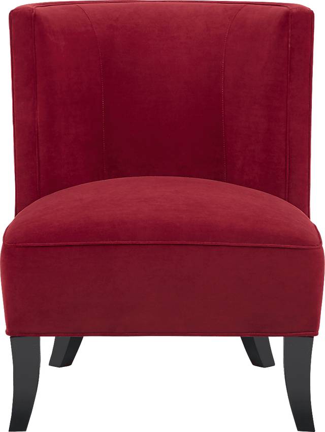 Pacific Palisades Scarlet Plush Accent Chair - Thumbnail - Image 2