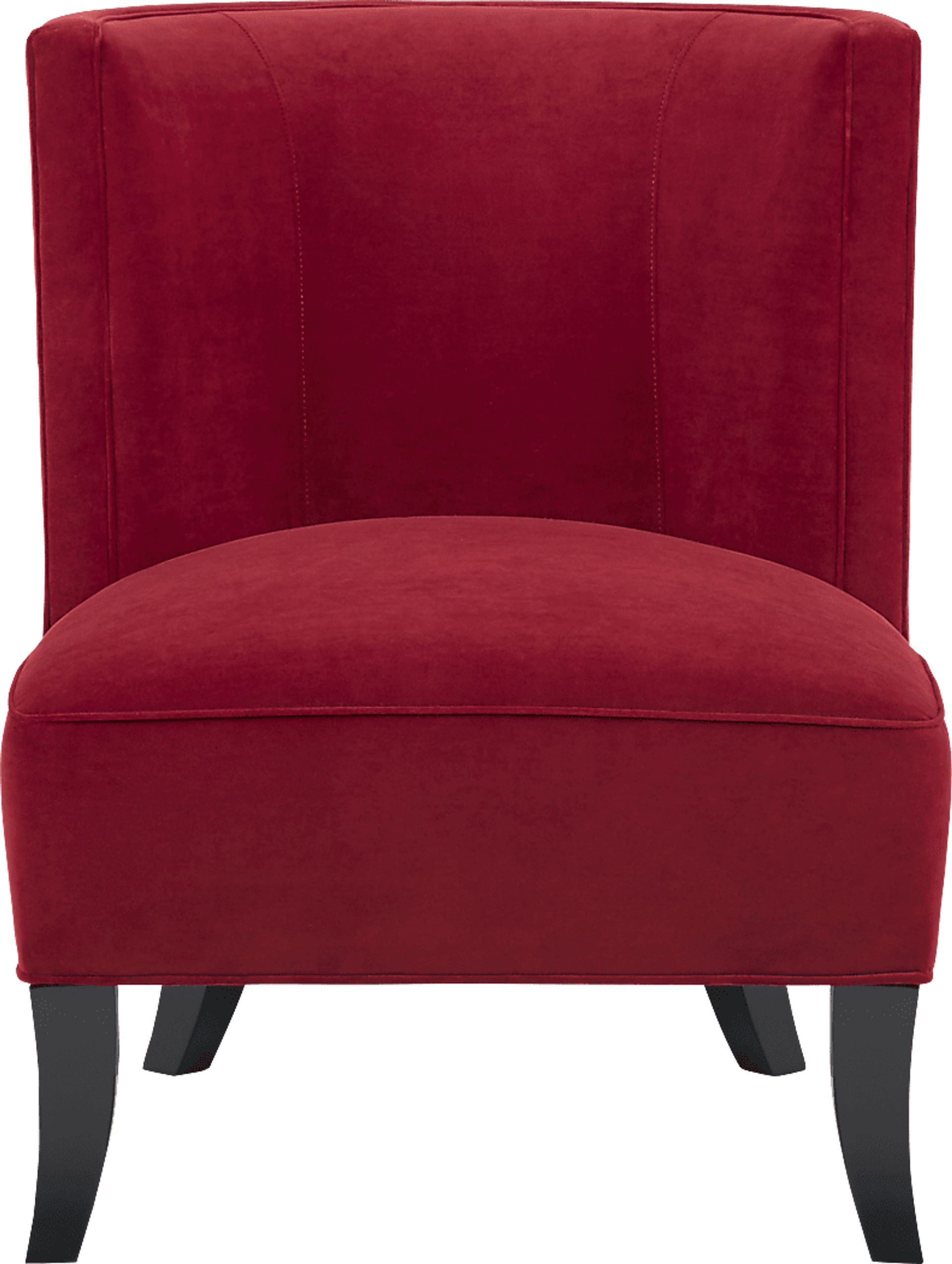Pacific Palisades Scarlet Plush Accent Chair - Image 2