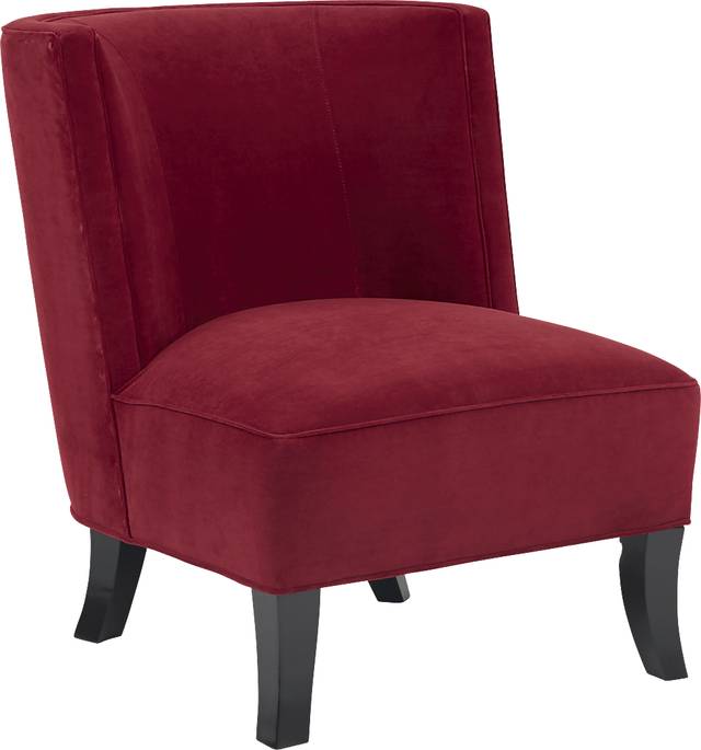 Pacific Palisades Scarlet Plush Accent Chair - Thumbnail - Image 1
