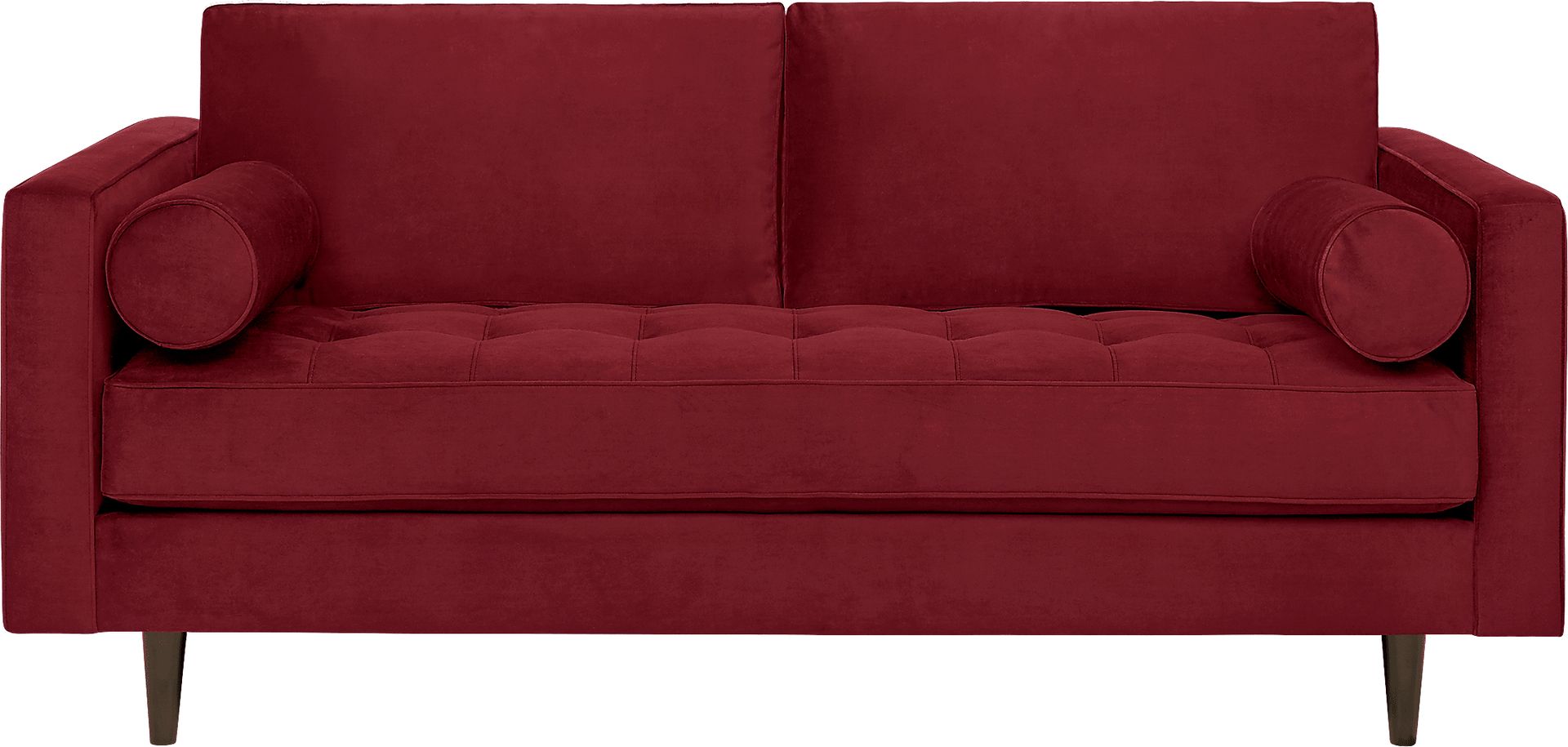Pacific Palisades Scarlet Plush Apartment Sofa - Image 1