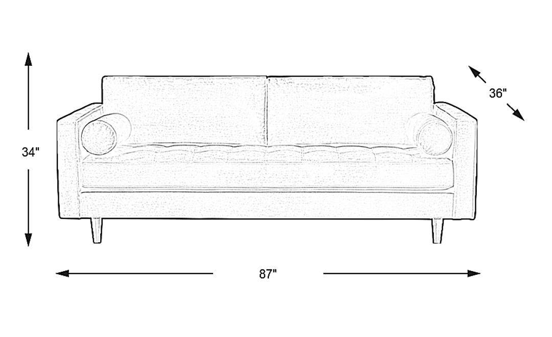 Pacific Palisades Scarlet Plush Sofa