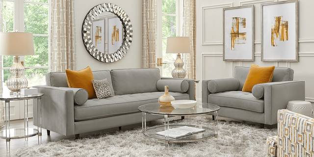 Pacific Palisades Smoke Plush Sofa - Thumbnail - Image 2