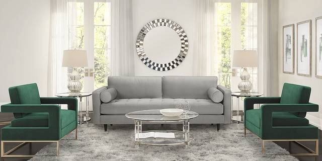 Pacific Palisades Smoke Plush 4 Pc Living Room - Thumbnail - Image 1