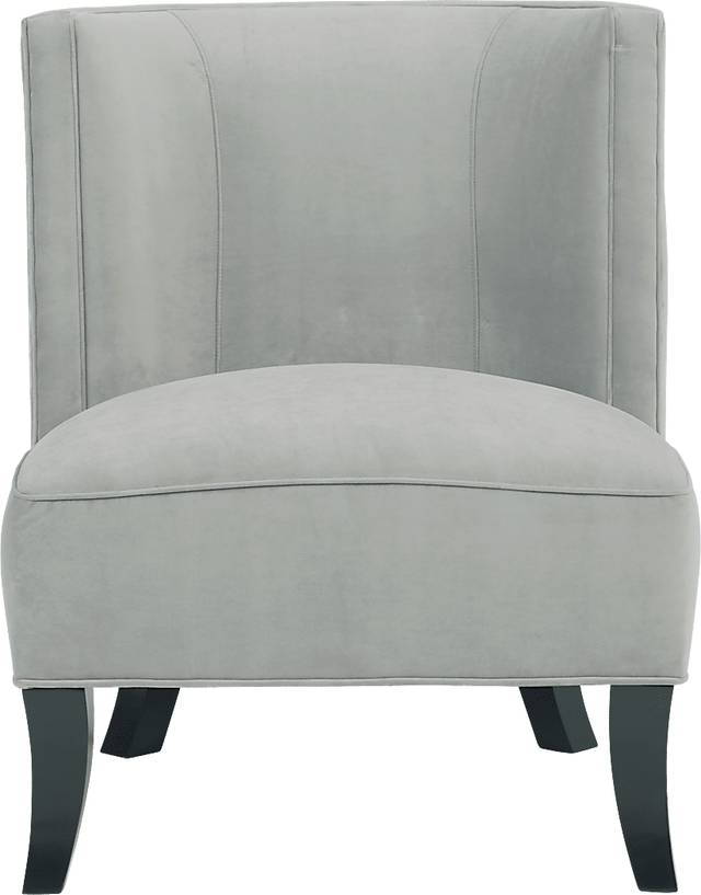 Pacific Palisades Smoke Plush Accent Chair - Thumbnail - Image 2