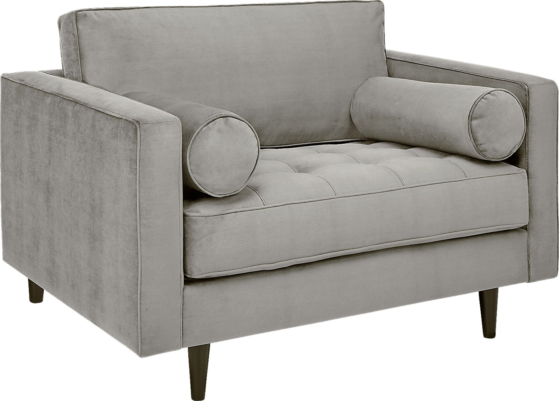 Pacific Palisades Smoke Plush Chair - Image 1