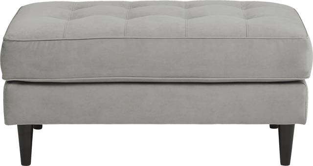 Pacific Palisades Smoke Plush Ottoman - Thumbnail - Image 2