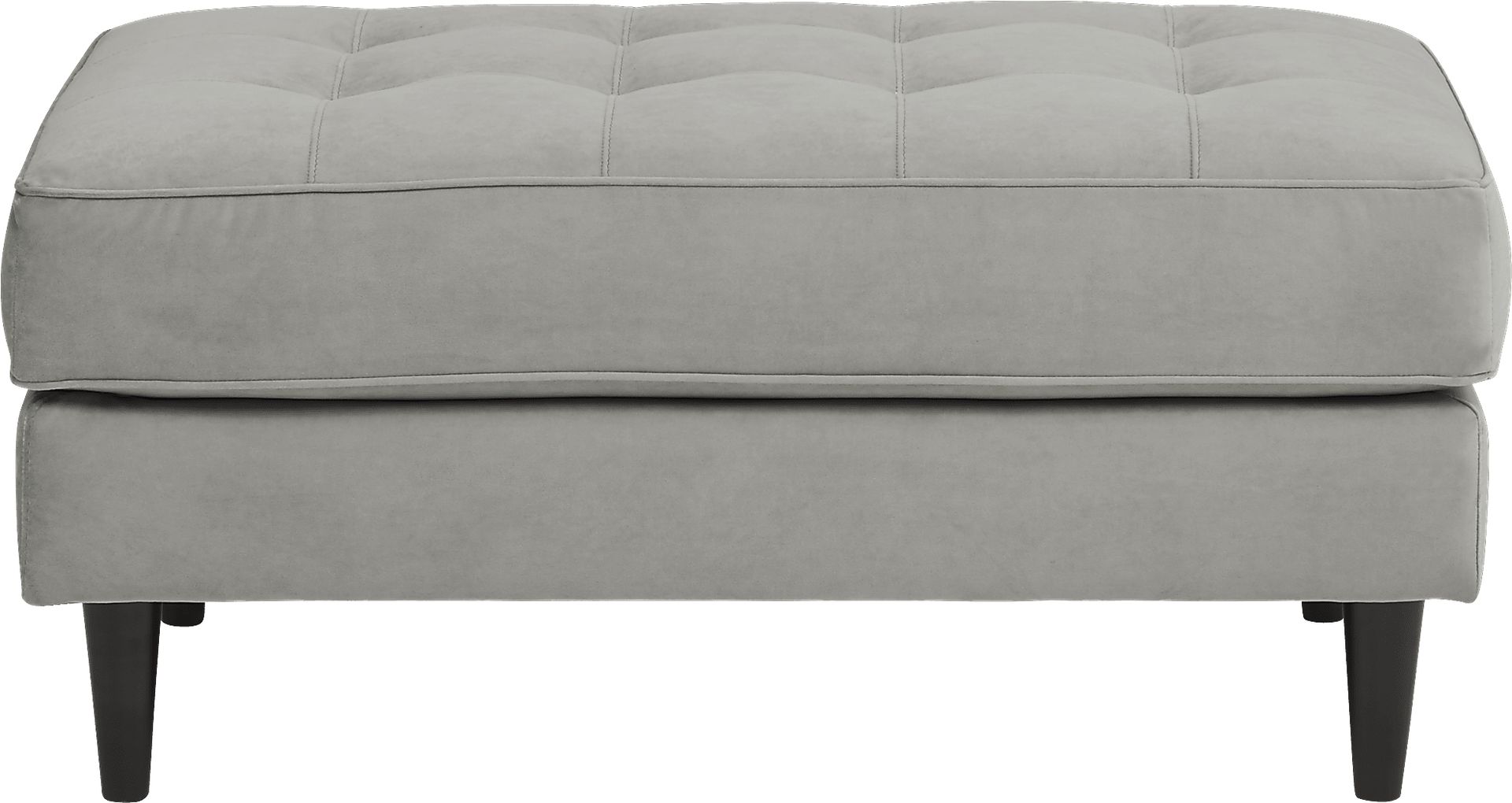 Pacific Palisades Smoke Plush Ottoman - Image 2