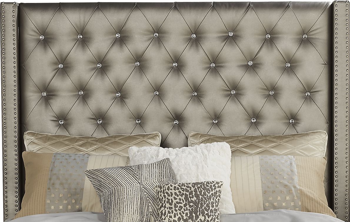 Paris Silver 8 Pc Queen Upholstered Bedroom