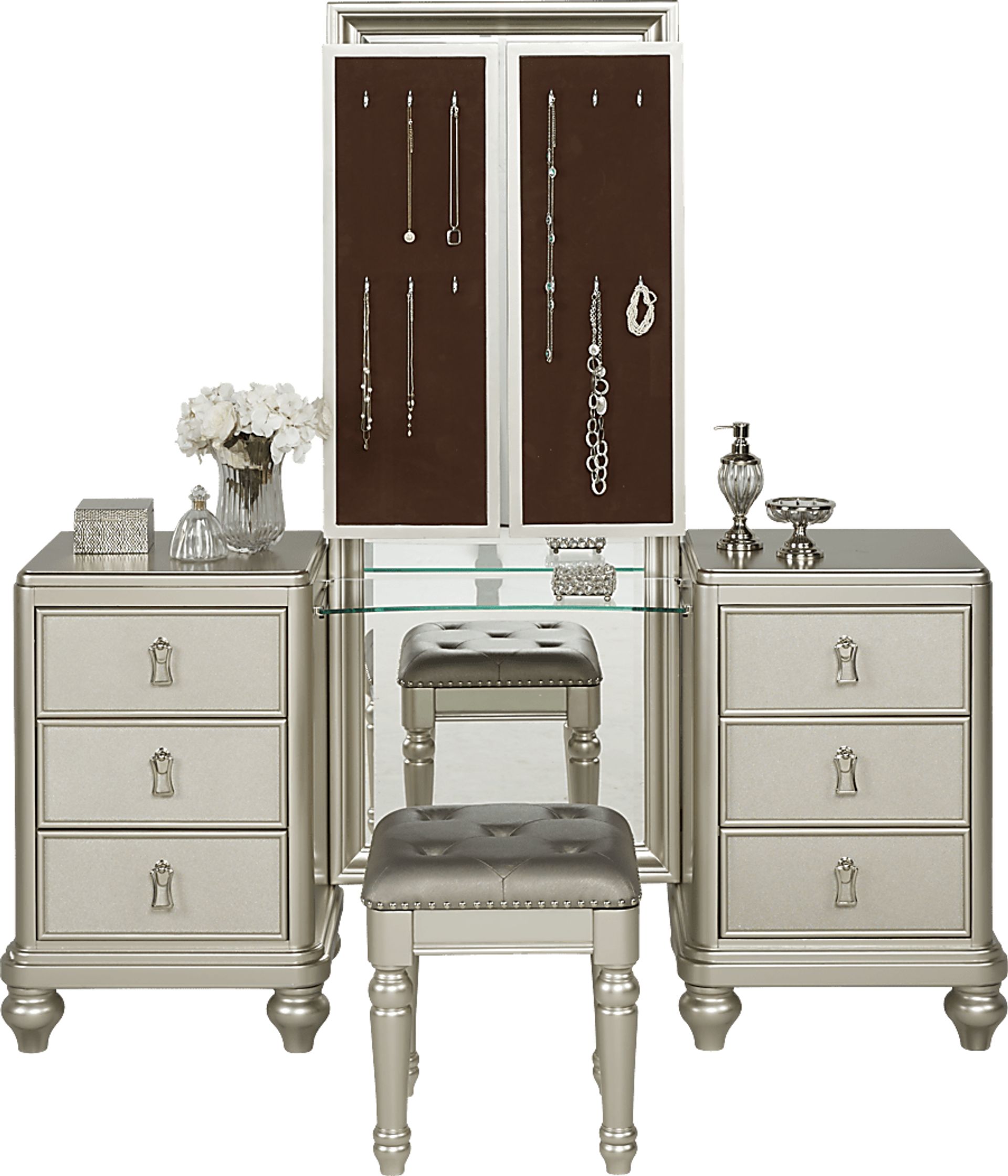 Paris Silver 2 Pc Vanity Set - Image 3