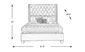 Paris Silver 3 Pc Upholstered King Bed