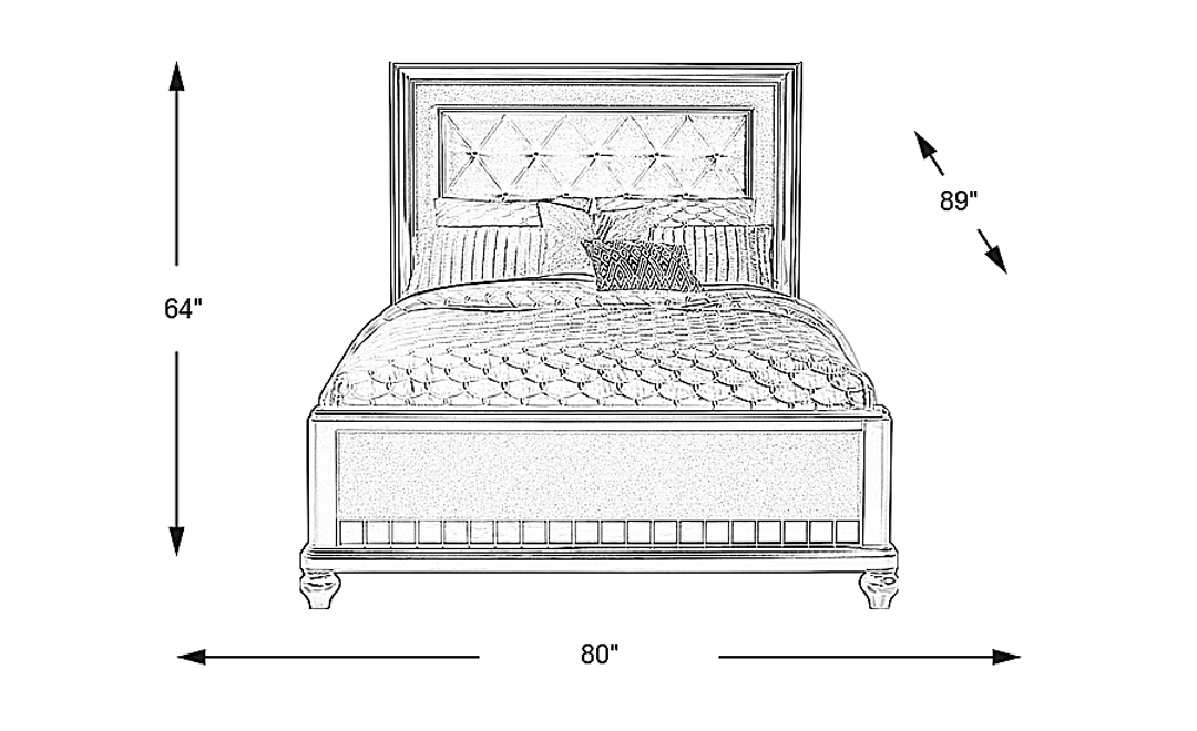 Paris Silver 3 Pc King Bed