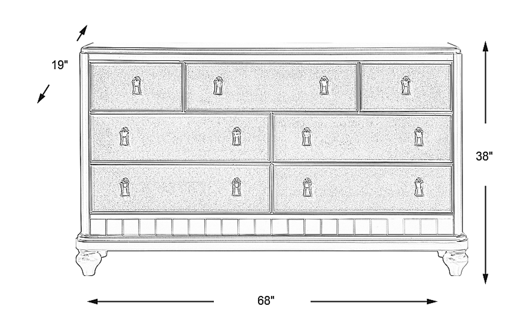 Paris Silver Dresser