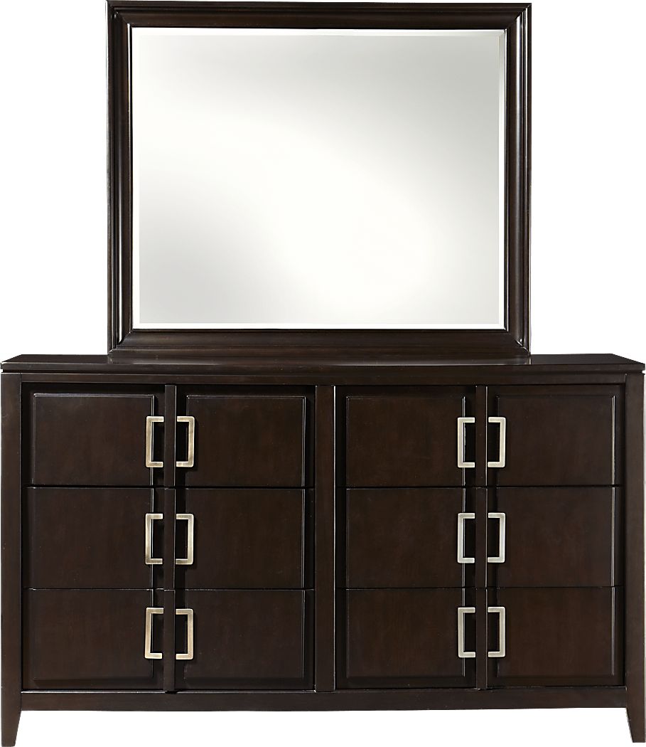 Santa Clarita Dark Cherry Dresser Mirror Set Rooms To Go