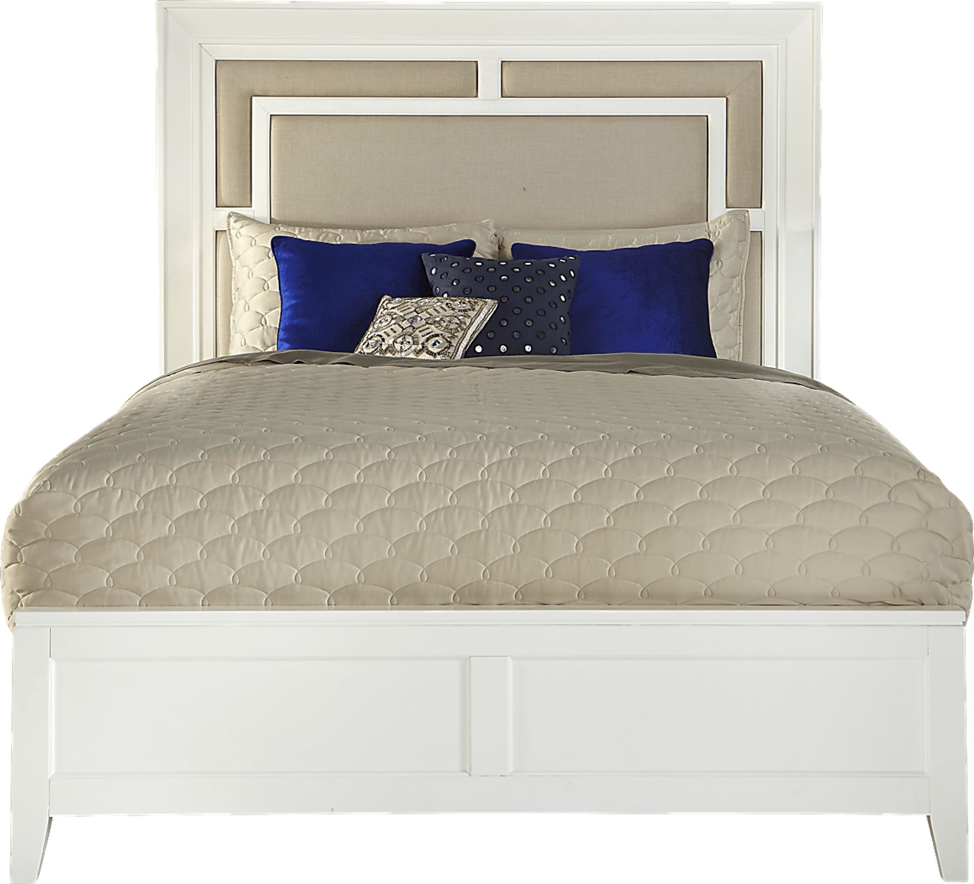 Santa Clarita Pearl White 3 Pc Queen Bed - Image 1