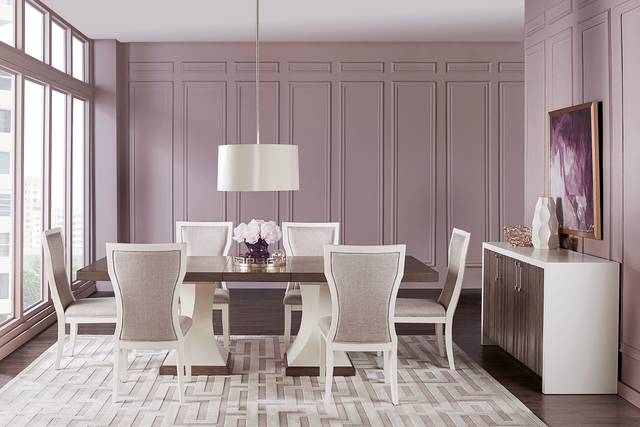 Santa Fiora White 5 Pc Rectangle Dining Room - Thumbnail - Image 1