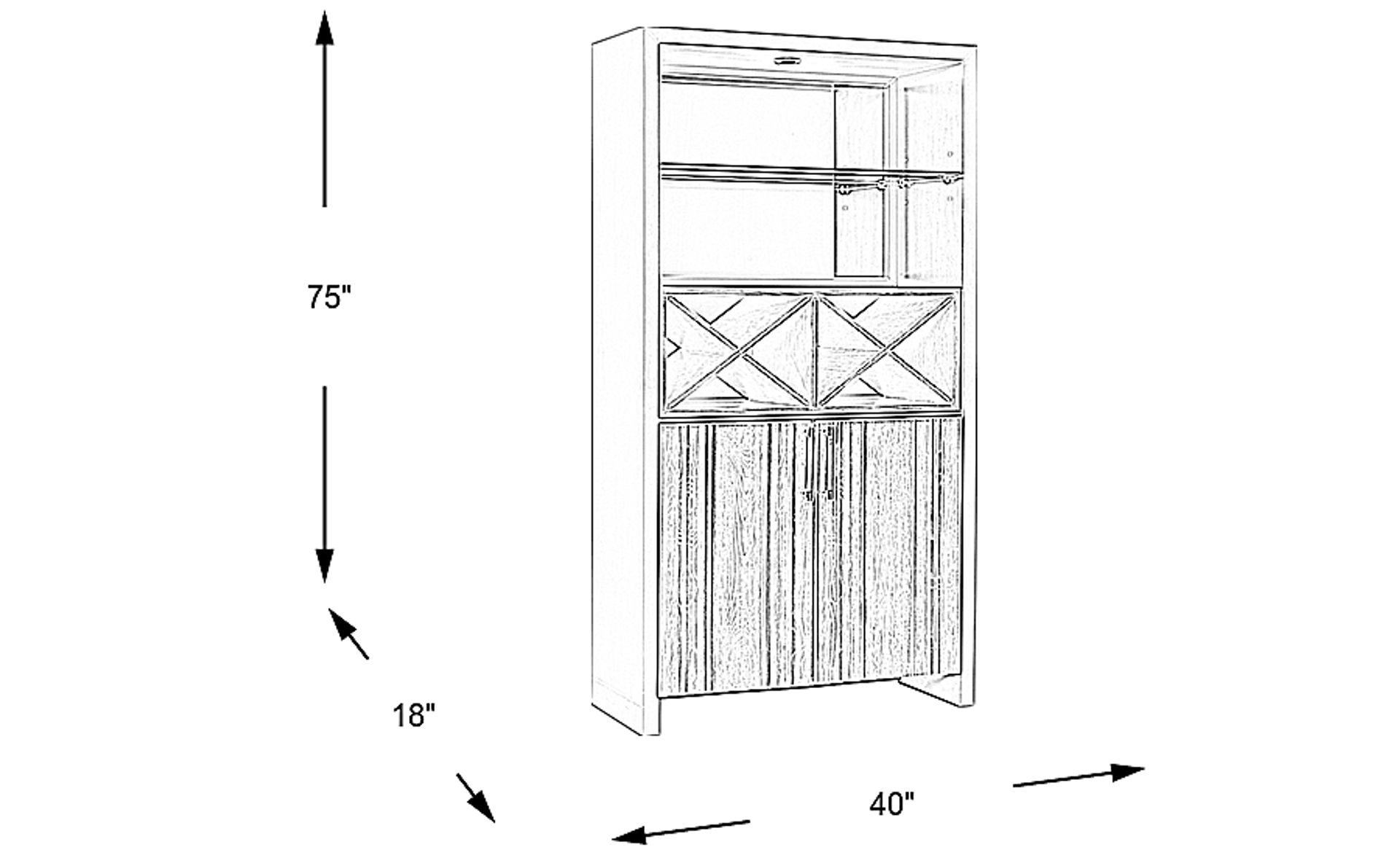 Dimension Image. Please refer to the Dimension Tab on this page for dimension details.