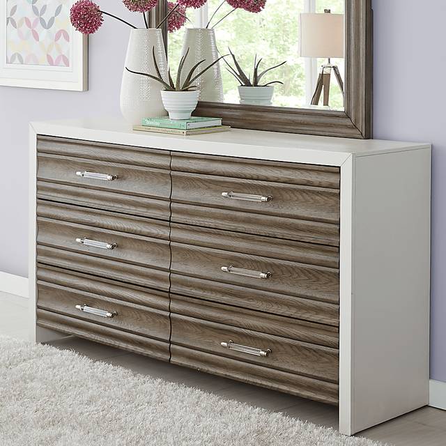 Santa Fiora White 7 Pc King Panel Bedroom with Storage - Thumbnail - Image 6