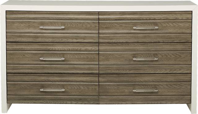 Santa Fiora White 7 Pc King Panel Bedroom with Storage - Thumbnail - Image 5
