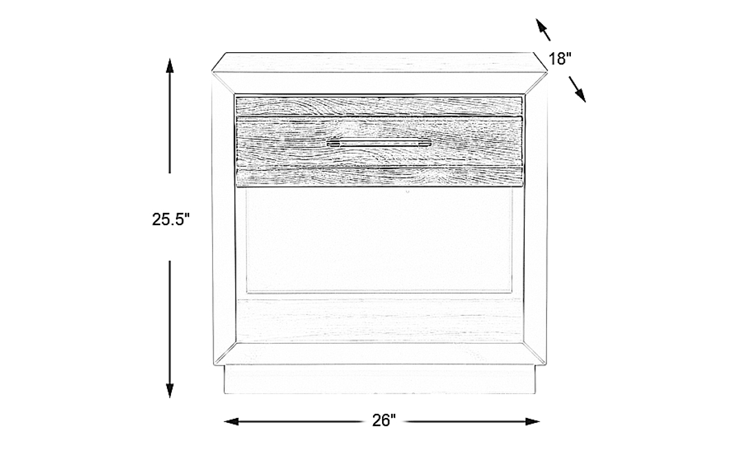 Santa Fiora White Nightstand