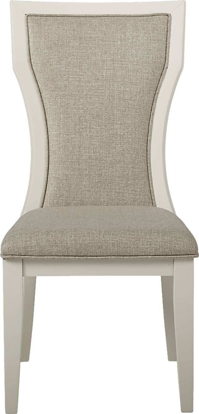 Santa Fiora White Rectangle Back Side Chair - Thumbnail - Image 2