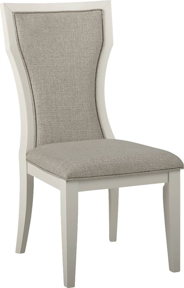 Santa Fiora White Rectangle Back Side Chair - Thumbnail - Image 1