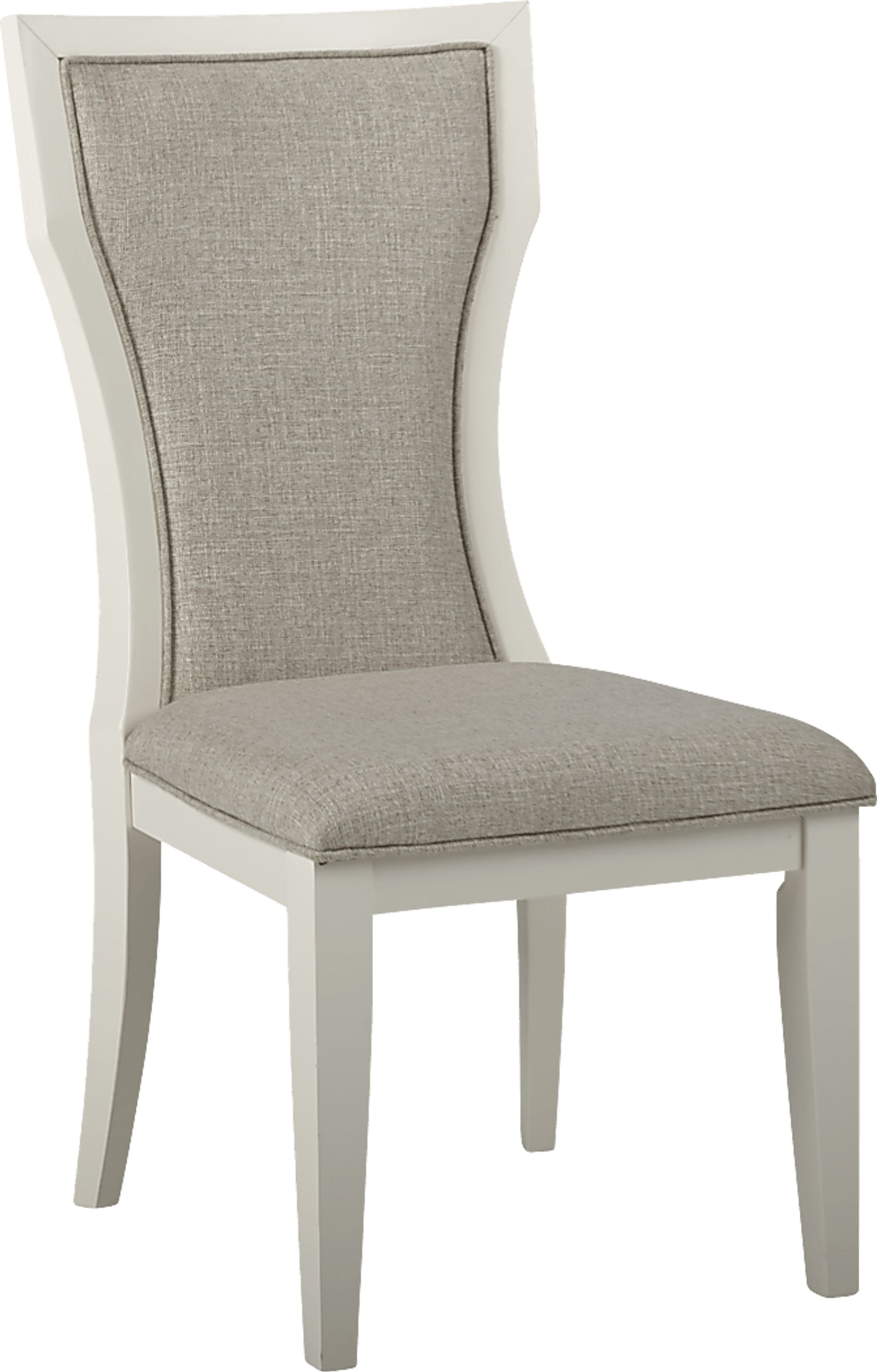 Santa Fiora White Rectangle Back Side Chair - Image 1